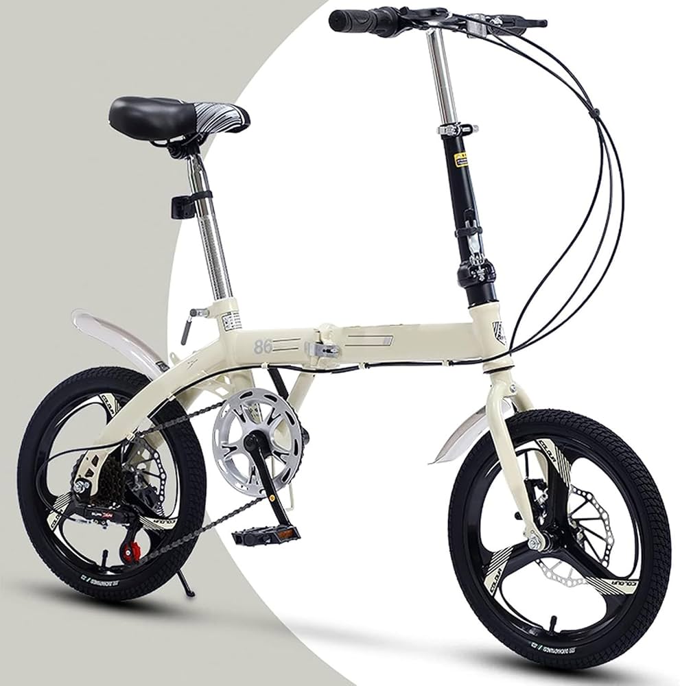 Amazon.co.jp: 大人用折りたたみ自転車、高炭素鋼フレーム